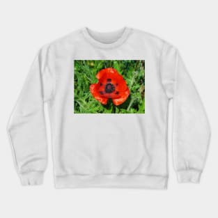 Giant Red Poppy 1 Crewneck Sweatshirt